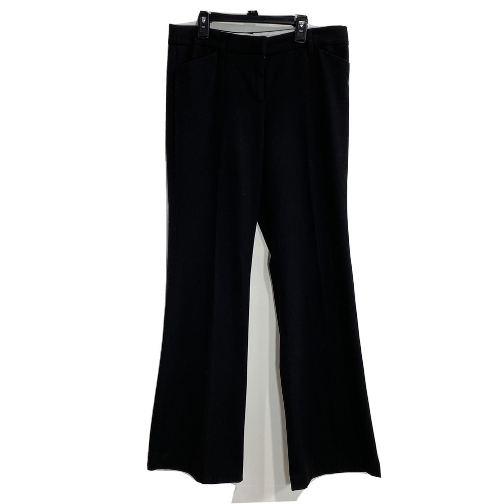 Vivienne Tam Pants 6 Black Wide‎ Leg Trouser 4 Pocket Suiting CAREER
